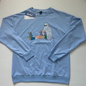 Romwe sweatshirt with Fantasma graphic on skates